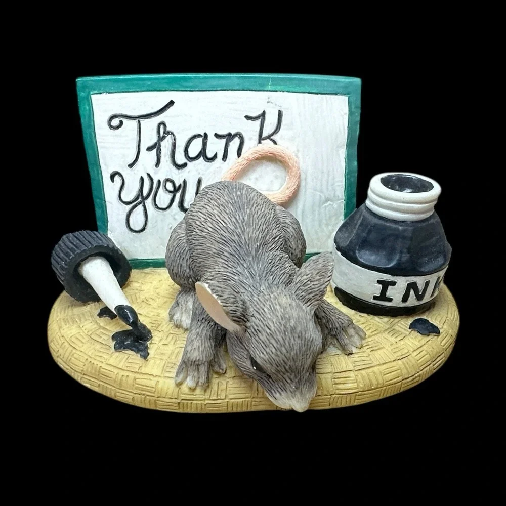 Charming Tails Fitz & Floyd Thank You Figurine‎ Club Member Edition 1997